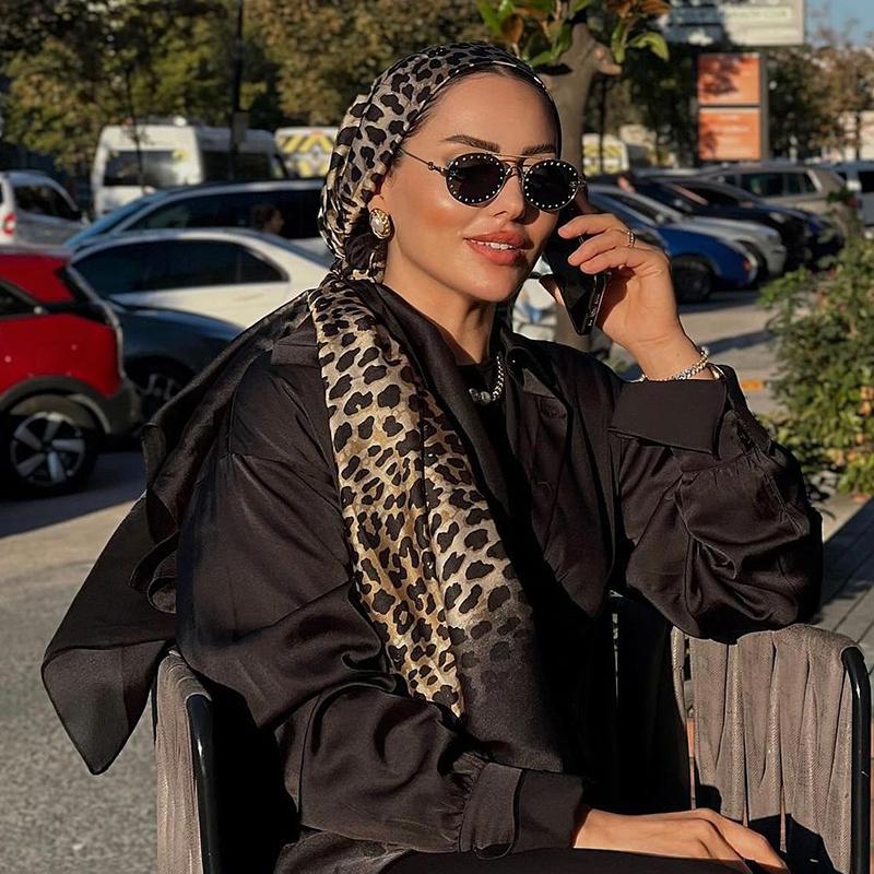 Women Silk Lady Summer Beach Scarf Luxury Design Print Shawl Scarves Fashion Smooth Foulard Female Hijab