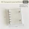 M5 Widening Double Button Transparent PVC Soft Cover Binder Cover Journal Sketchbook Accessories Diary Office Supplies