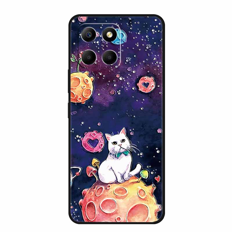 3D Emboss Case For Honor 200 Smart X6c X6b X8c X8b X7c X5b Plus Play 9A Phone Case X 6c 9 A Coque Black Silicone Soft Back Cover