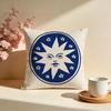 Radiant Sun Face Cushion Cover Soft Pillow Cases for Home Bedroom Living Room Sofa