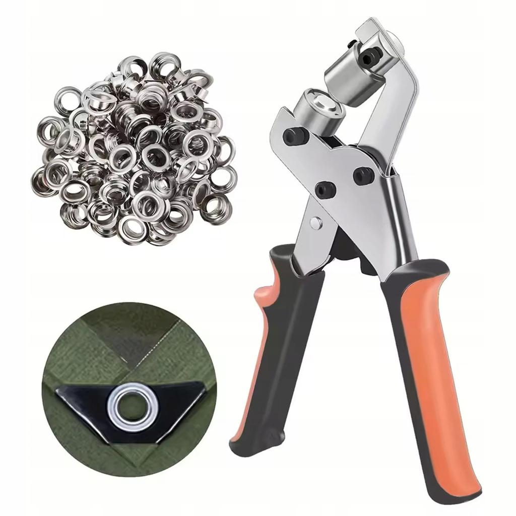 Rosfix Oczkarka Ręczna Magnetyczna ProMag 500 – Zestaw z 500 Oczkami | Do Banerów i Plandek | Średnica Oczka 10 mm