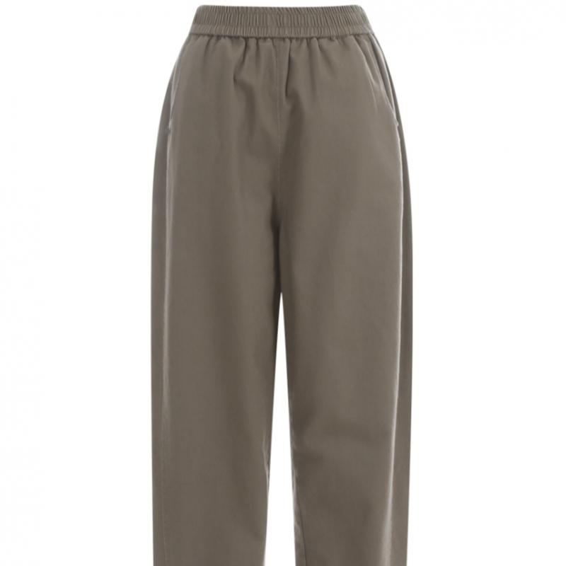 Shop   Women Diagonal Spring Loose Fit Cotton Stretch Pants 21ds Wpt 11807 Z