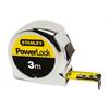 STANLEY Powerlock Tape Measure 3m/19mm - High Protection Mylar Coating - Shockproof Chrome ABS Case