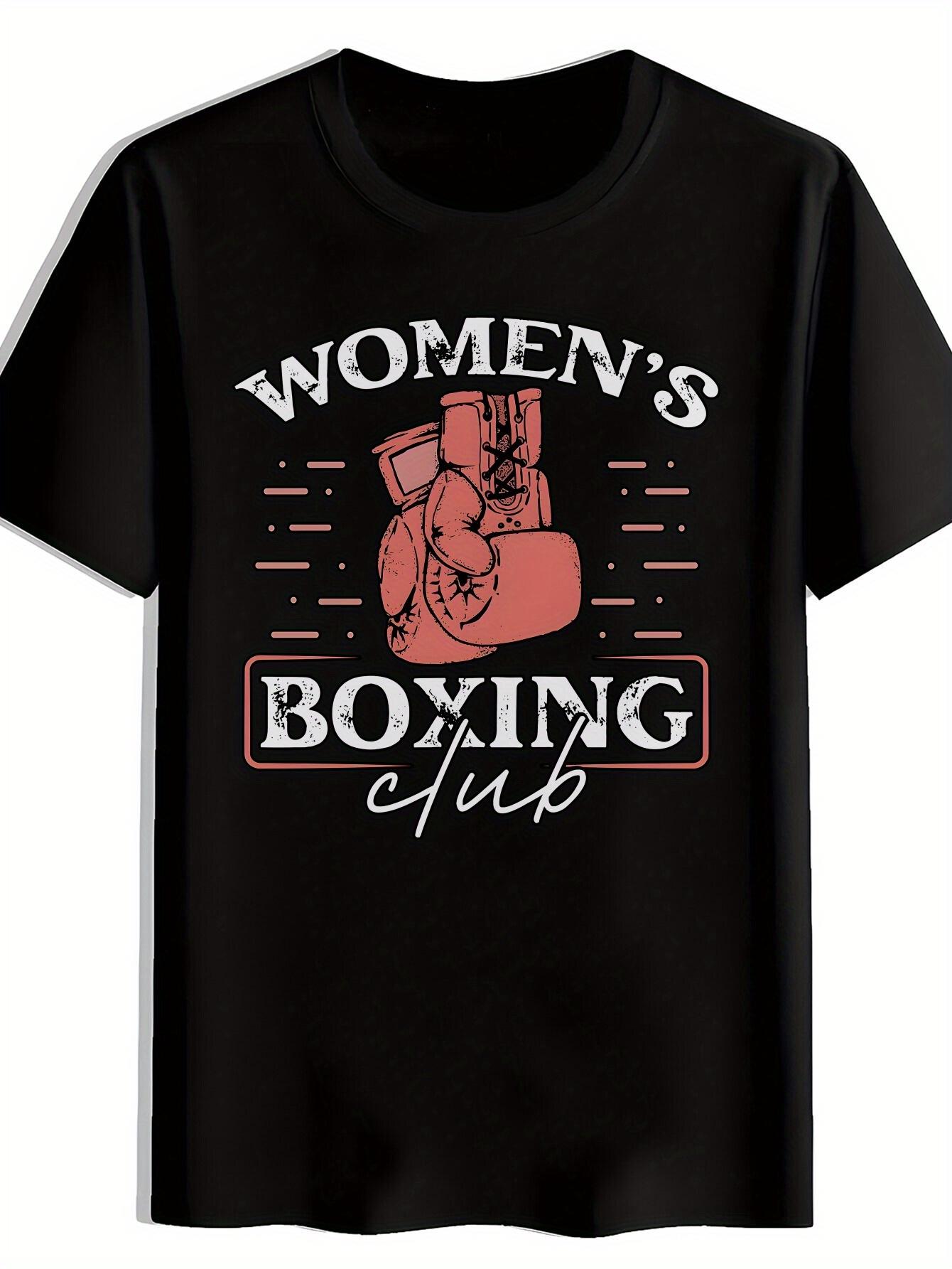 

Gym Motivation Boxing Graphic T-shirt - Black Workout Shirt with WoBoxing Club Design XL