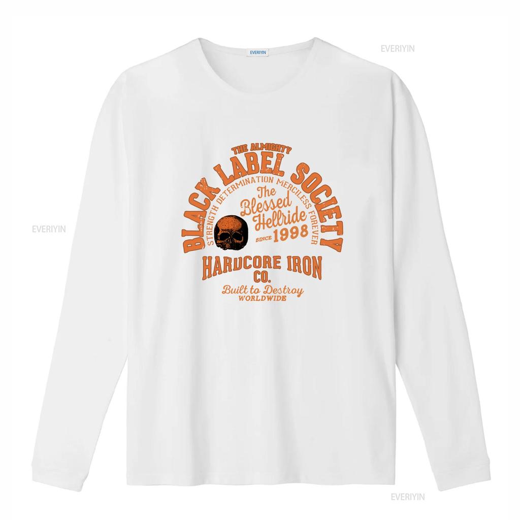 T-shirt Black Label Society Hardcore Hellride stampa posteriore vintage Lavata Traspirante Comoda Leggermente Unisex streetwear