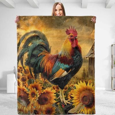 Astronaut Throw Chicken Blanket-Soft Plush, Lightweight, Warm, Fuzzy Flannel Blanket for Bedroom, Sofa Blanket