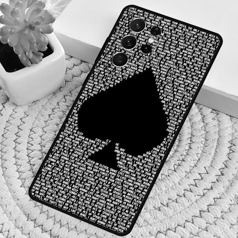 Spades Poker Play Cards Ace Art TPU Phone Case For Samsung Galaxy Note 10 Pro S26 S25 S24 S23 S22 Ultra Plus S21 FE S20 Cover