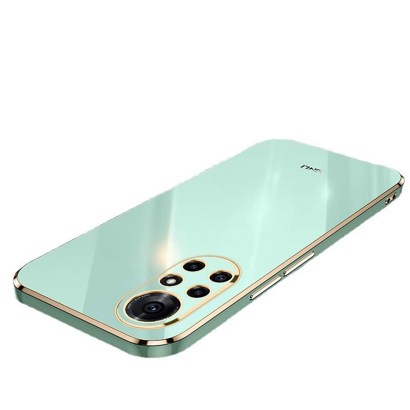 Soft silicone protective cover for Huawei Honor V40, 9X, and 30i. Electroplated with straight edges, anti-fall design.