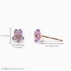 BLOOM Official K10 Pink Gold March Birth Violet Women's Earrings, Flower, (Single Ear) 0222-8977-0019-0000