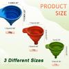 Kitchen Silicone Collapsible Funnel Set of 3,Small,Medium and Large,Kitchen Gadgets Accessories Foldable Food Grade Funnels for Kitchen Use Daily
