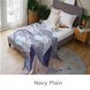Ripple Embo Einschichtige Steppdecke - Marineblau Uni