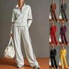 European Style Color Block Hoodie & Wide Leg Pants Set - 2026 Casual Sportswear