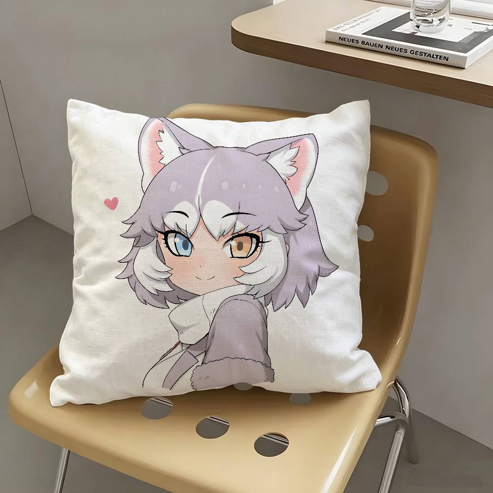 1pc Domestic Dog (Mixed-Breed) Kemono Friends Pillow Case Fashion Square Pillowcase Bedroom Sofa Room Ins Decoration Leisure