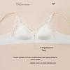 French Lace Trim Push-Up Wireless Triangle Cup Lingerie - Anti-Sag, Comfortable Women's Underwear