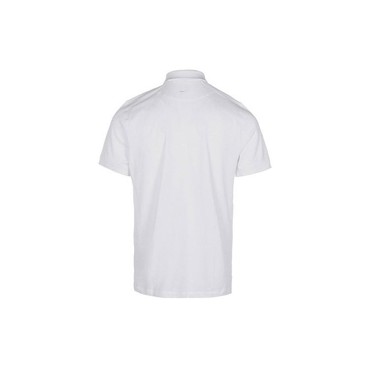 Men's Nike Solid Color Logo Embroidered Half-Fastening Pullover Short Sleeve White Polo Shirt DB3264-100