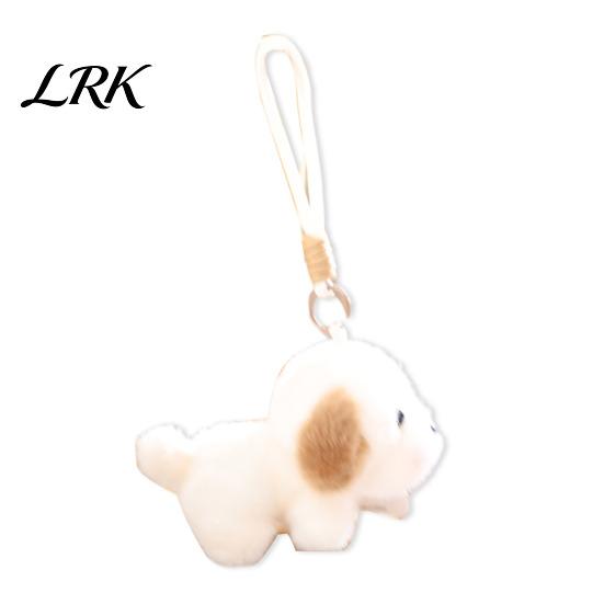 Stylish Bag Accessory Cute Dog Plush Keychain, Small Stuffed Animal Pendant for Backpack Mini Keychain Purse, Soft Puppy Key Ring Charm, Gift Lovers