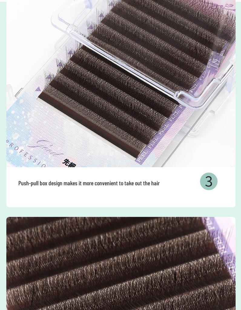 Deep Brown Soft 4-Leaf Clover YY Grafted Eyelashes
