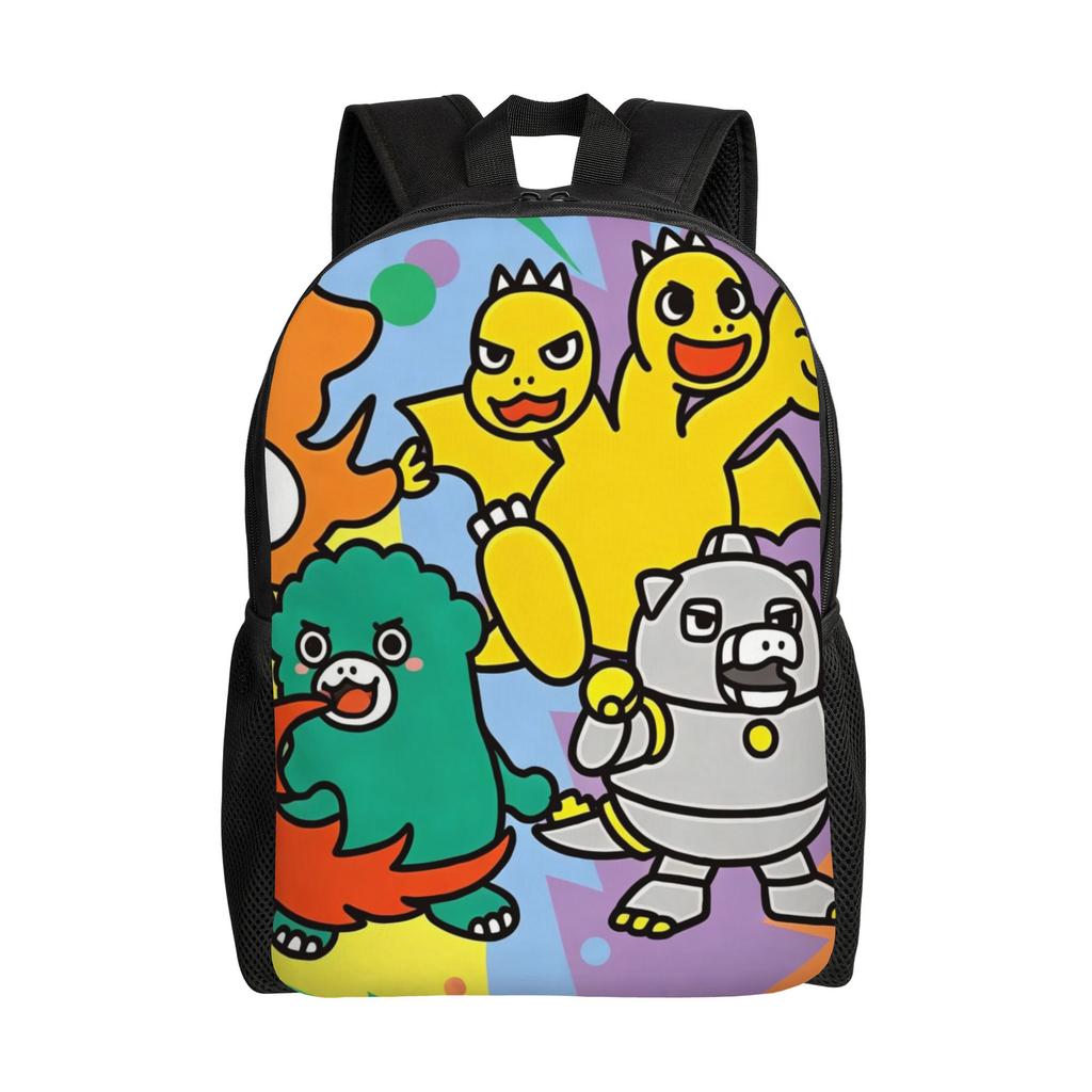 Chibi Monster Raids Again Backpack for Men Women Cool High School Work Daypack Cute Laptop Computer Canvas Bags Outdoor