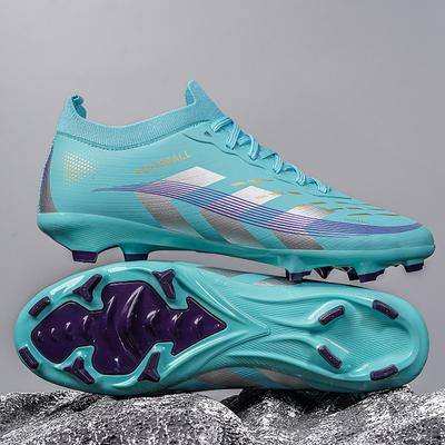 Men's High Top Soccer Shoes FG Long Spikes Adult Football Shoes Lightweight Professional Athletic Training