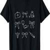 Medical Doodles Coquette Schleifen Krankenschwester Arzt Gesundheitswesen Damen T-Shirt