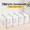 Minimalistischer Buchorganizer für Schreibtisch Klarer Acryl-Aktenhalter, L-förmiger Organizer, Stabiles Schreibtisch-Dokumentenhalter-Ordnerregal, Dokumente Zeitschriften Und