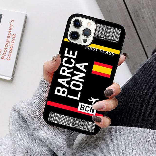 Boarding Pass Plane Ticket Phone Case For iPhone 17 Air 16 15 14 13 12 11 Pro Max Plus Max Cover Shell coque