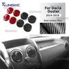 Real Soft Carbon Fiber Car Central Control Air Outlet Sticker For Renault Dacia Duster 2013 2014 2015 2016 2017 2018 Accessories
