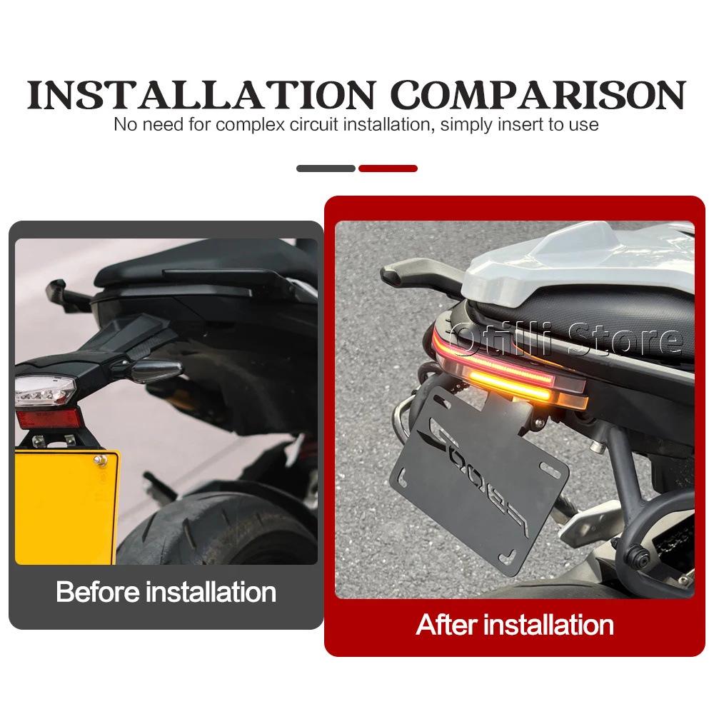 BMW F900R/F900XR 2020-2024 LED License Plate Holder - Motorcycle Mod Accessory