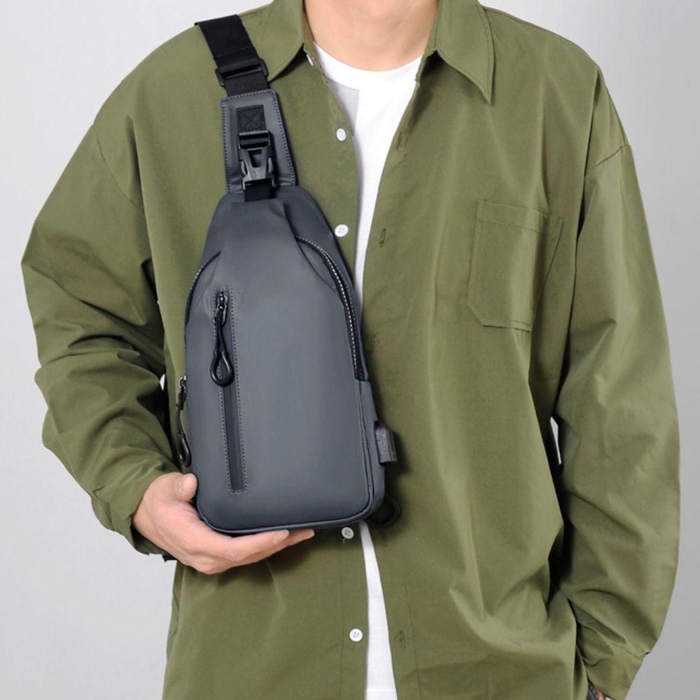 Oxford Cloth Men's Chest Bag Large Capacity Sports Walking Bag Outdoor Crossbody Bag  Cycling