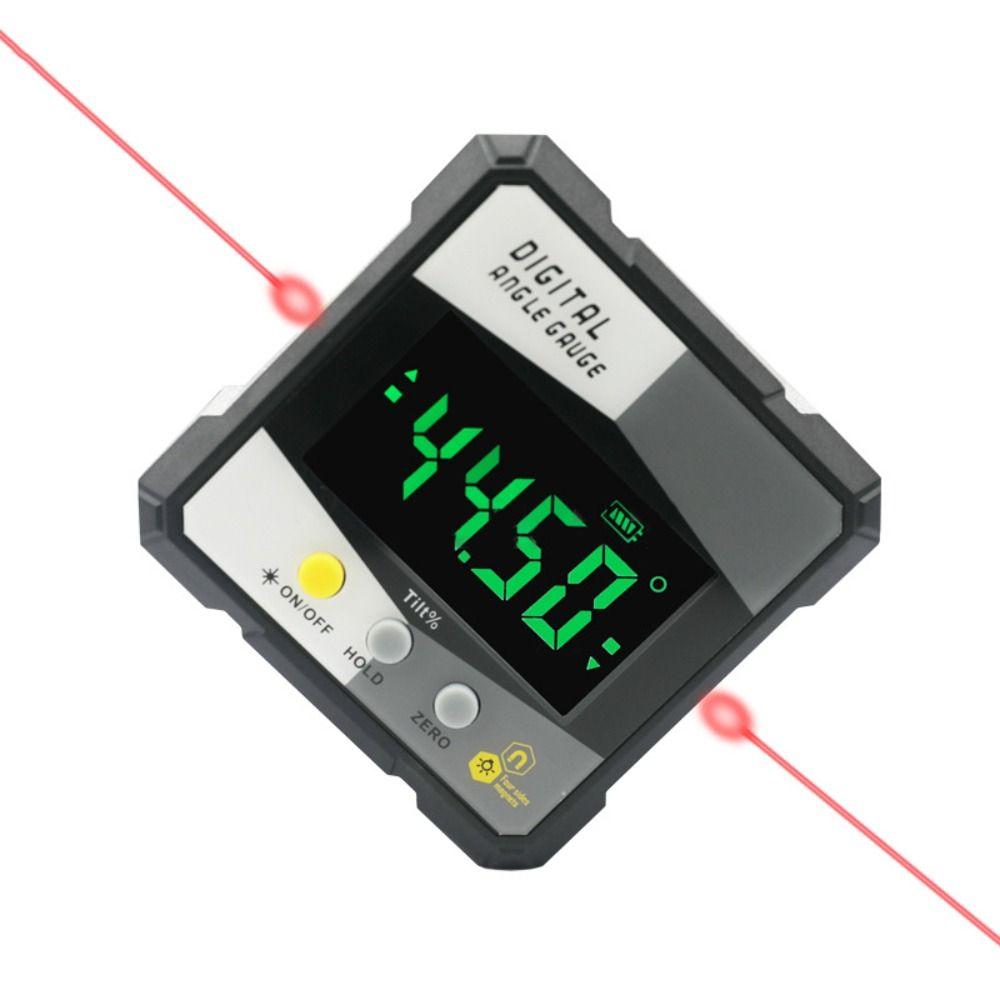 Four Sided Magnetic Digital Inclinometer Rechargeable Digital Angle Finder Angle Level  Home