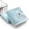 Christmas Hand Face Towel  for Kids 100% Cotton Snowman Washing Cloth  Home Towels Bathroom New Year Xmas Gift