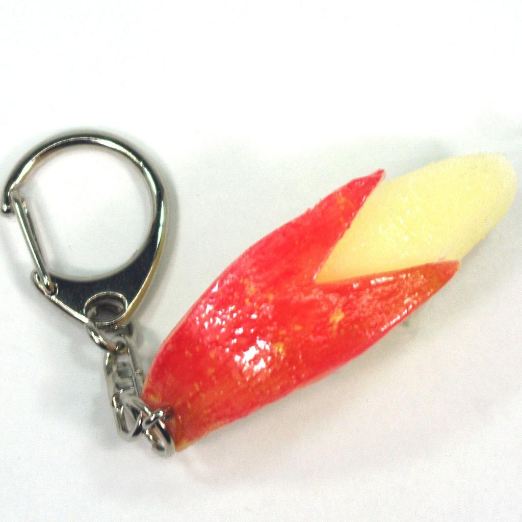 Food sample keychain Bunny apple that looks like it could be eaten 159OK -