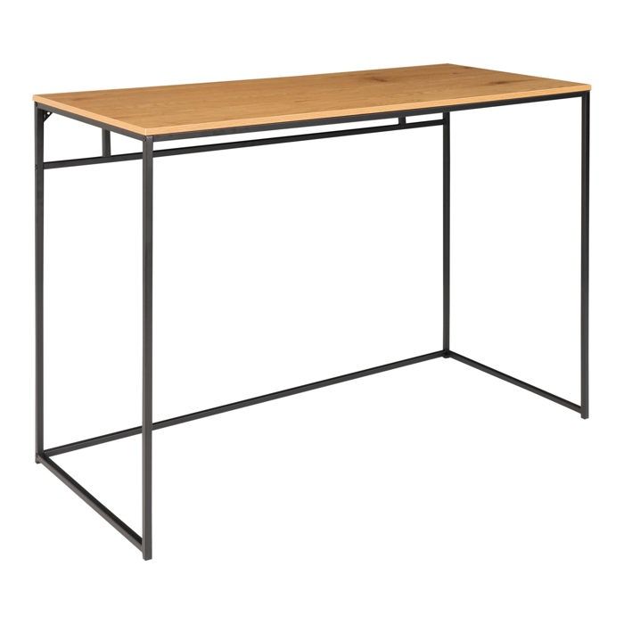 House Nordic Desk Avery Oak and Black 442758
