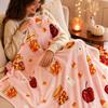 Cozy Halloween Flannel Blanket Soft Throw for Bed Couch and Sofa