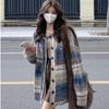 Womens Oversized V-Neck Knit Cardigan With Stripe Loose Fit Casual Sweater