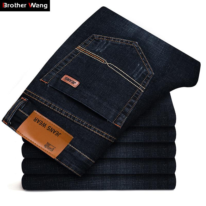 Dm Kledingheren 'S Mode Jeans Business Casual Stretch Slim Jeans Klassieke Broeken Denim Broeken