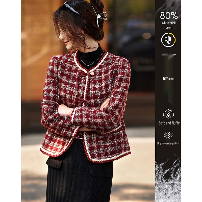 

Si Shui Nian Hua Women s Elegant Short Down Jacket 2XL