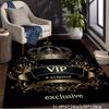 Exclusive Gold Crown Area Mat - Washable Rug for Living Room Bedroom Kitchen, Elegant Indoor Floor Decor