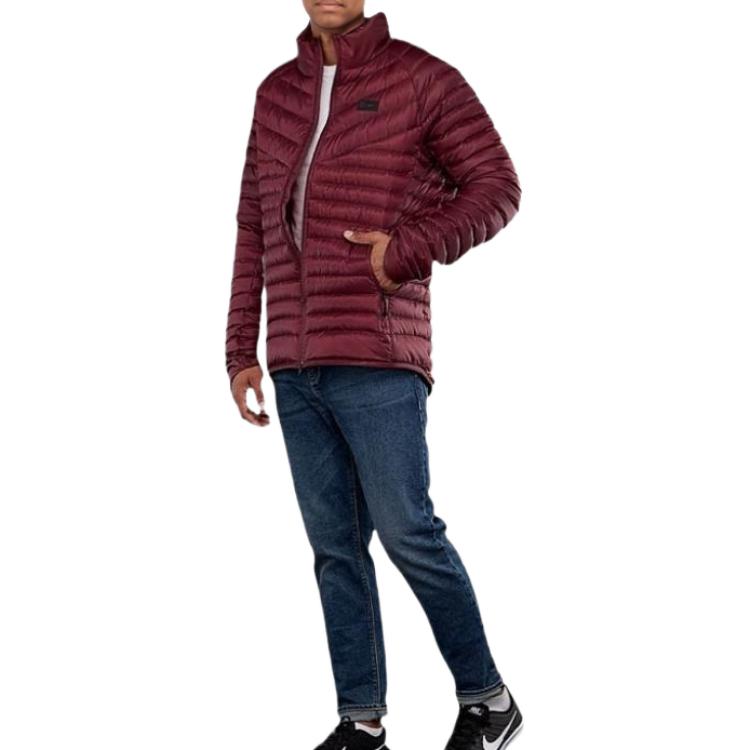Men's Nike Down Jackets Men's Red Stand Collar Moderate