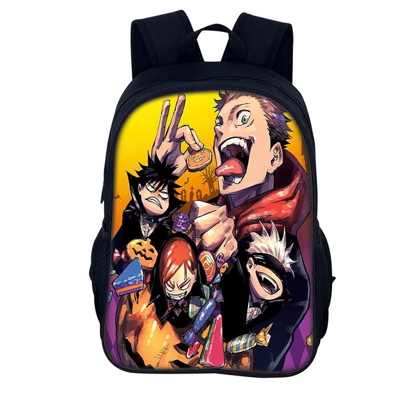 Jujutsu Kaisen Backpack For Men And Women Durable Nylon Casual School Travel Bag