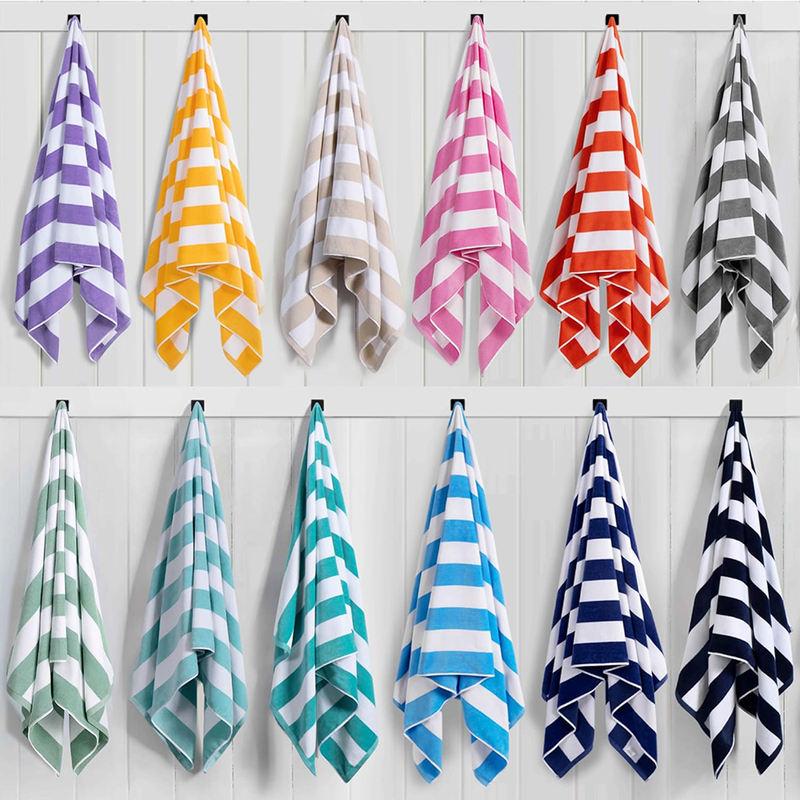 Bath Towel Custom Striped Microfiber Quick Dry Sand-Free Printed Cotton for Pool Use Summer Beach Towel