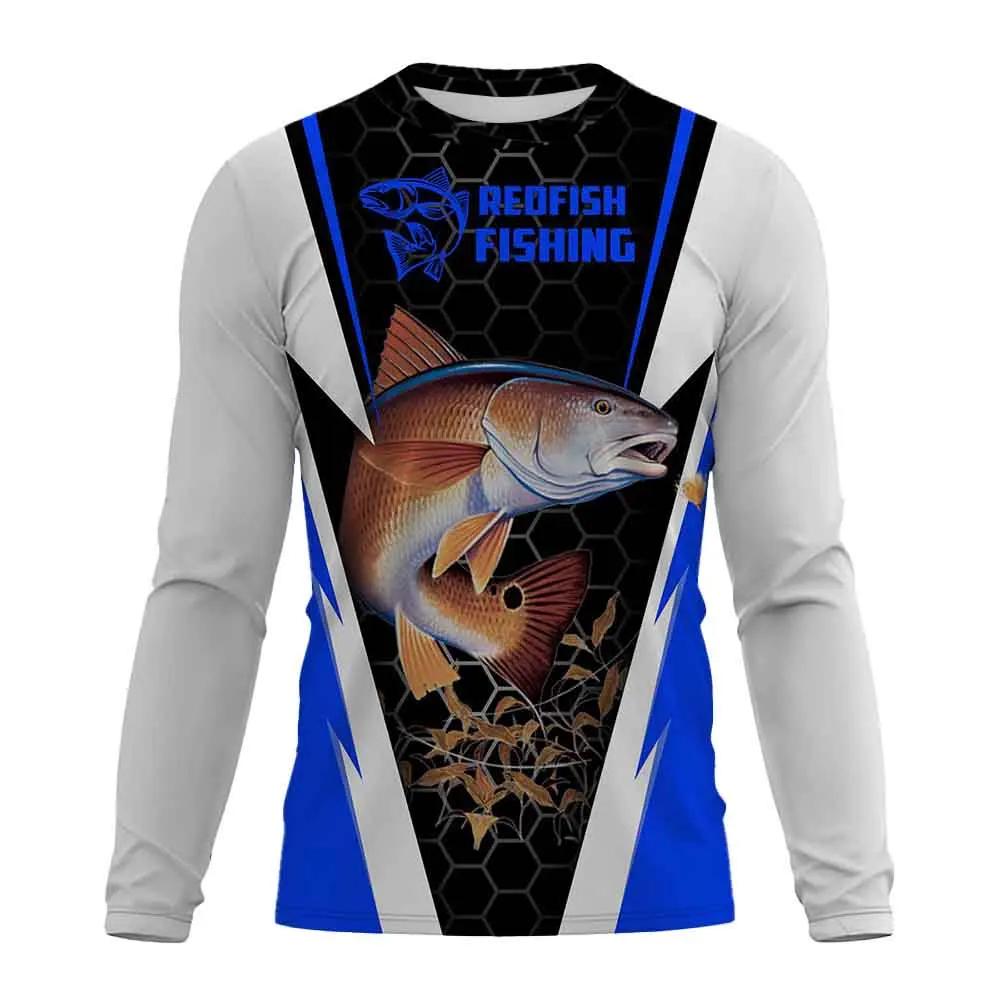 Herrfiskeskjorta UV-skydd Rundhals Toppar, UPF50+ Herr Långärmad Fiskeskjorta/Sommar Utomhussporter Herrsportkläder