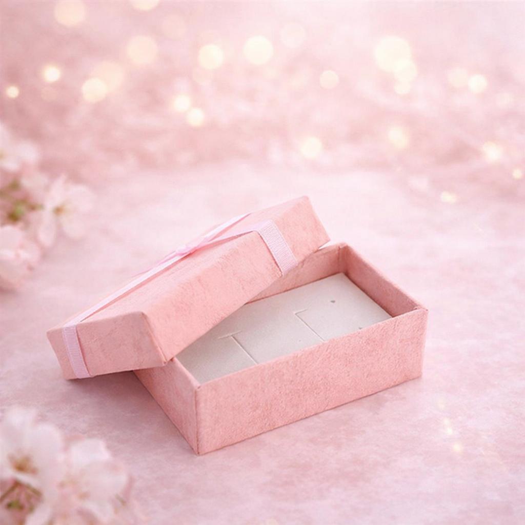 12 Stück/Los Sortierte Farben Ring Halskette Set Box Schmuckschatulle Halskettenetui Ohrringhalter 5*8 Verpackung Geschenkbox