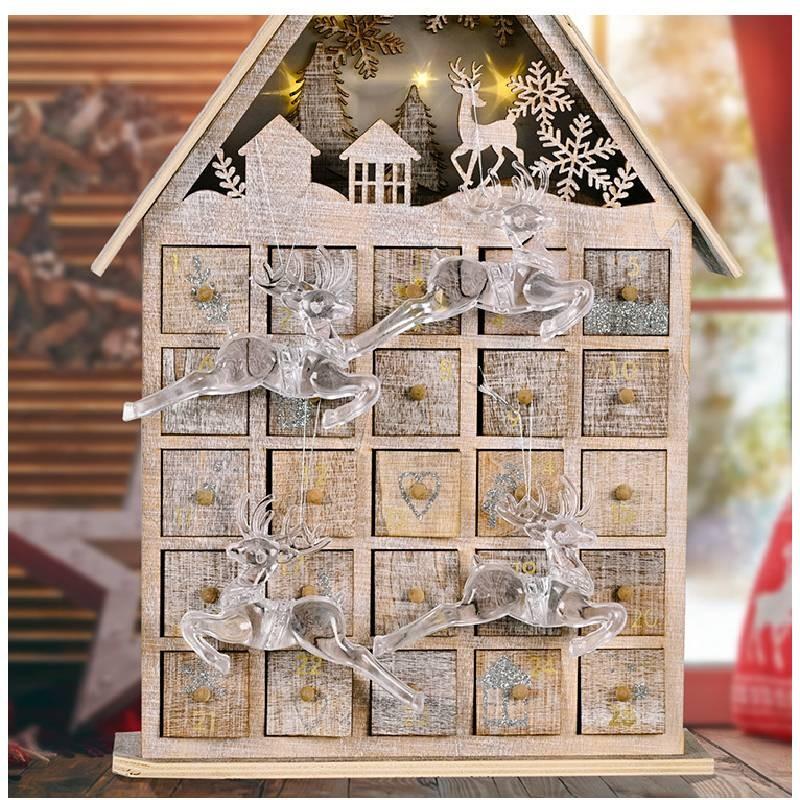 Tree Christmas Decoration Transparent Snowflake Pendant Deer Hanging Pendant