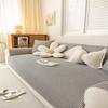 Sofa Cushion Four Seasons Universal Solid Color Anti-Slip Cushion Floor Mat Cloth Cover Leather Sofa Cover