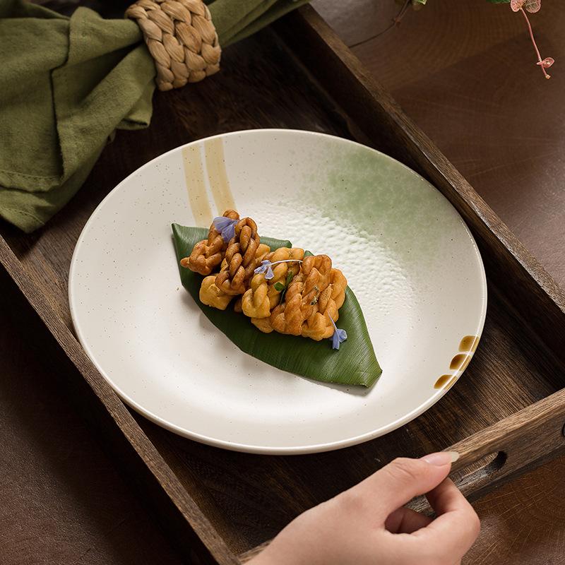Japanese Hand-Painted Western Plates, Japanese-Style Ceramic Plates, Family Dish Plates, Restaurant Steak Plates, Barbecue Rice Plates, Hotel Spitting