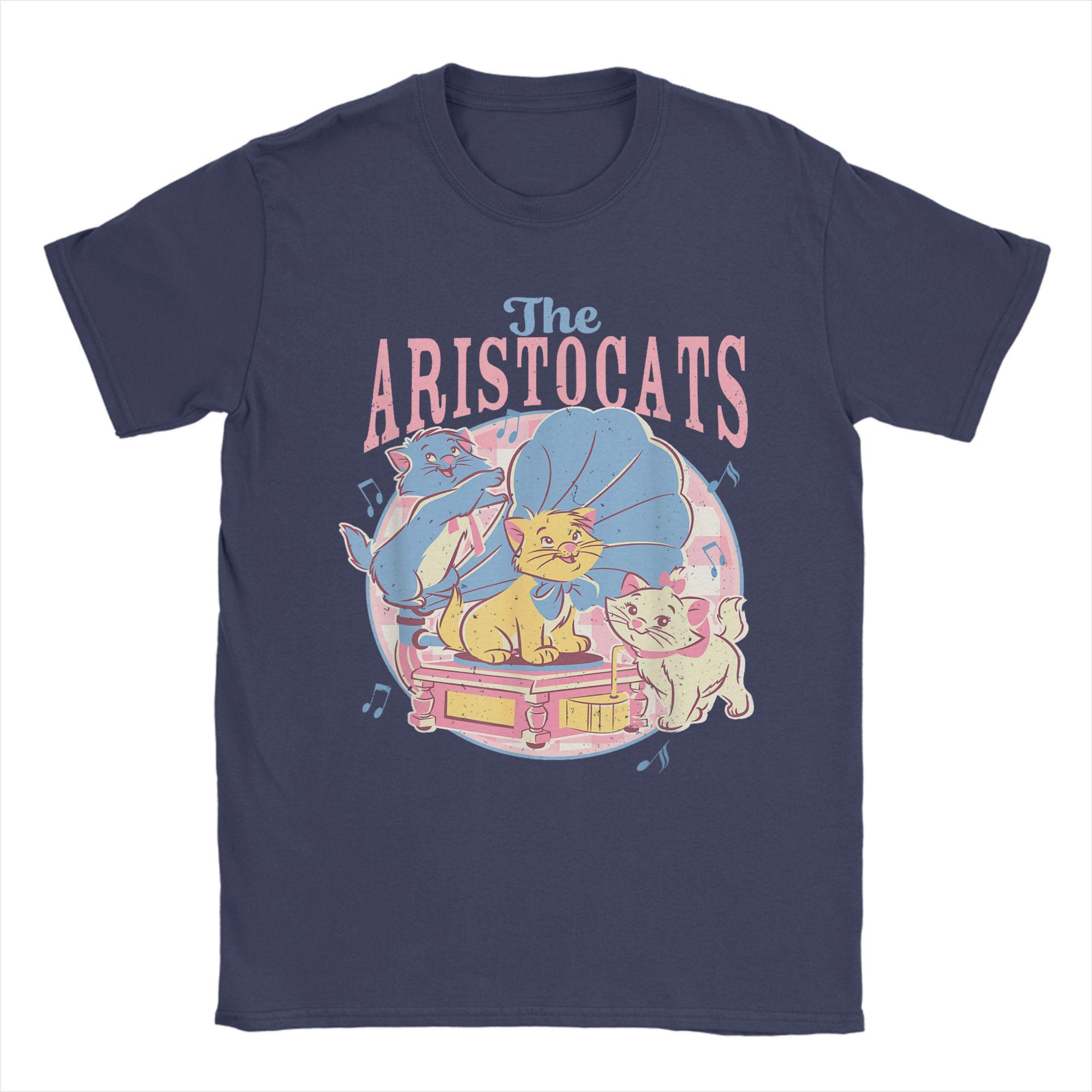 

Аристокоты Мари Тулуз Берлиоз Футболки с принтом Мужские Хлопковые Повседневные Футболки С Круглым Вырезом Футболки с Кошкой Мари Одежда с Коротким Рукавом для Вечеринки 4XL