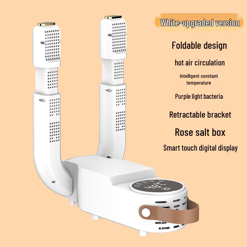 Foldable Retractable Shoe Dryer with Smart Temperature Control and Deodorizing Feature