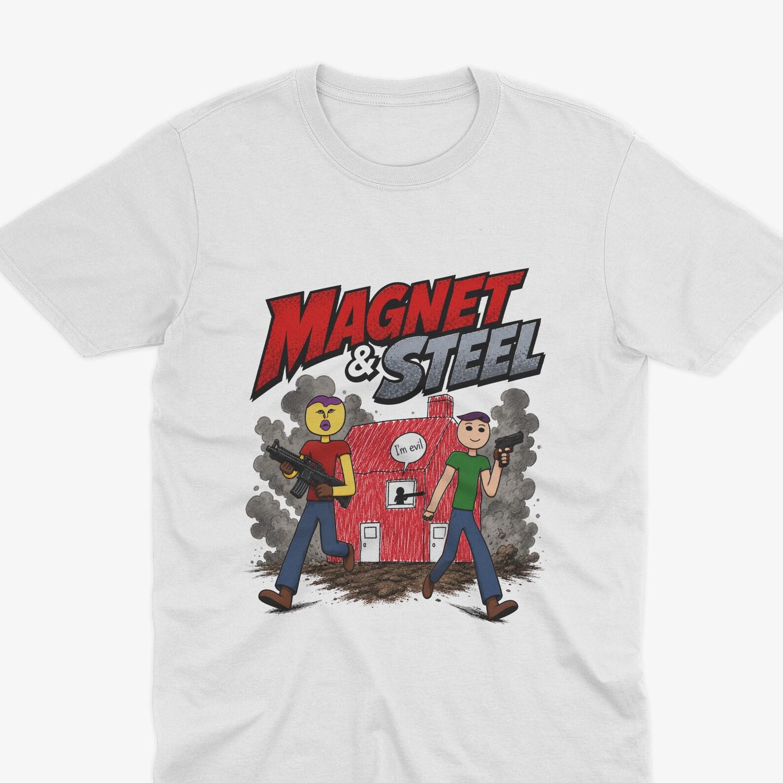 Magnet and Steel T-Shirt, Max and Paddy Inspired TV Comedy Tee, Funny British Sitcom Shirt, Retro Fan Gift, Peter Kay, Phoenix Knights M
