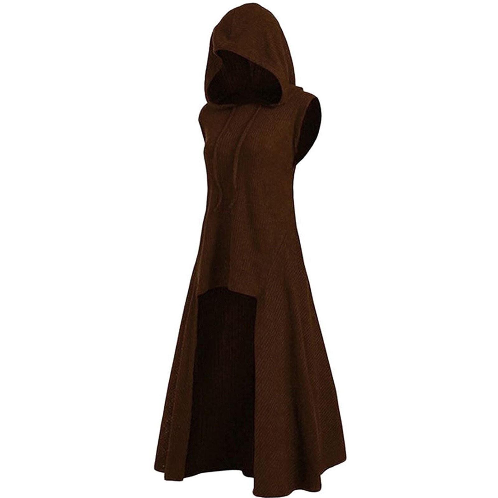 

Готическая одежда, женское платье, Хэллоуин, карнавал, косплей, вечерние, винтажная толстовка с капюшоном XXL кофейный